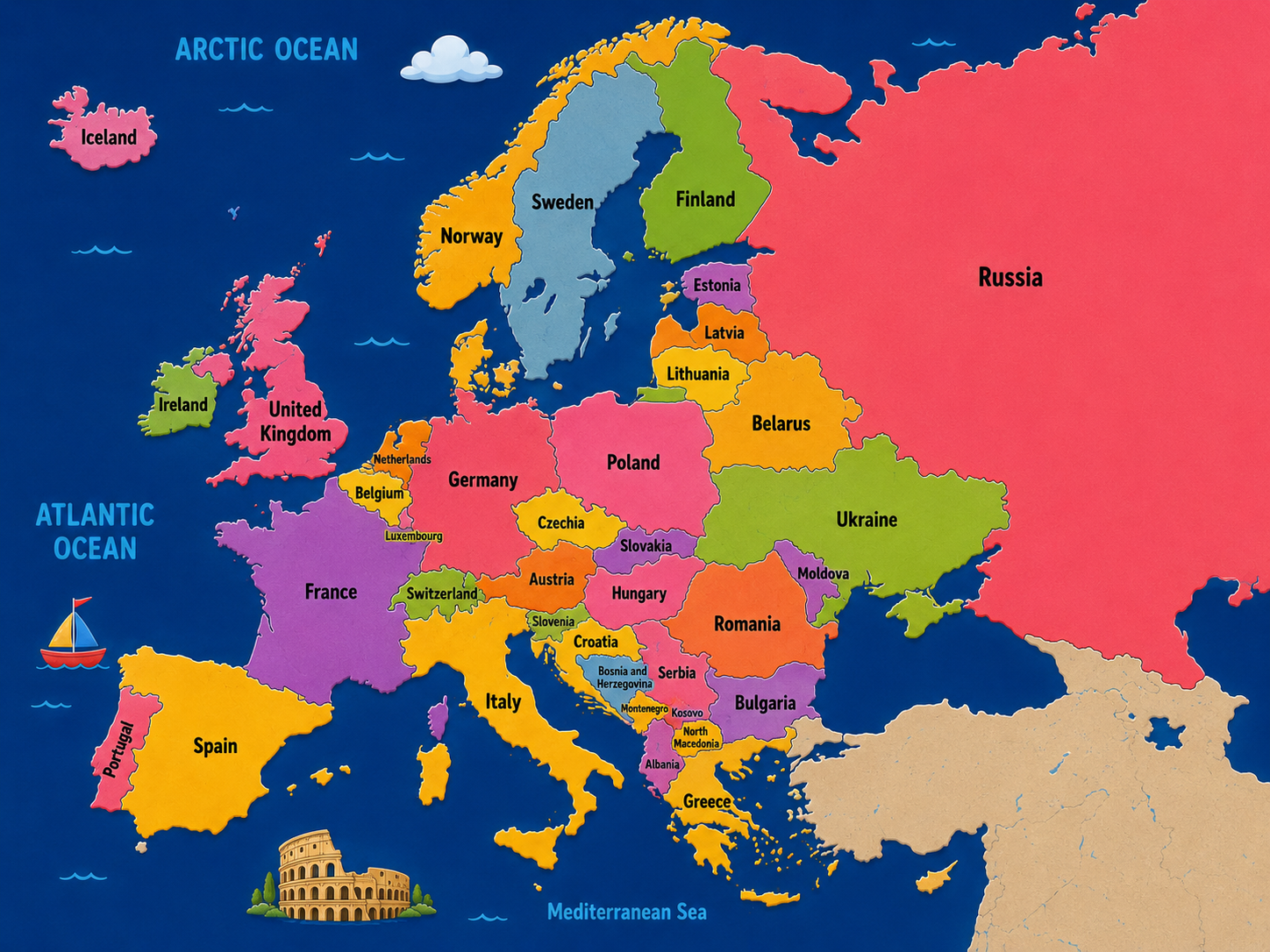 Europe fruit origin map