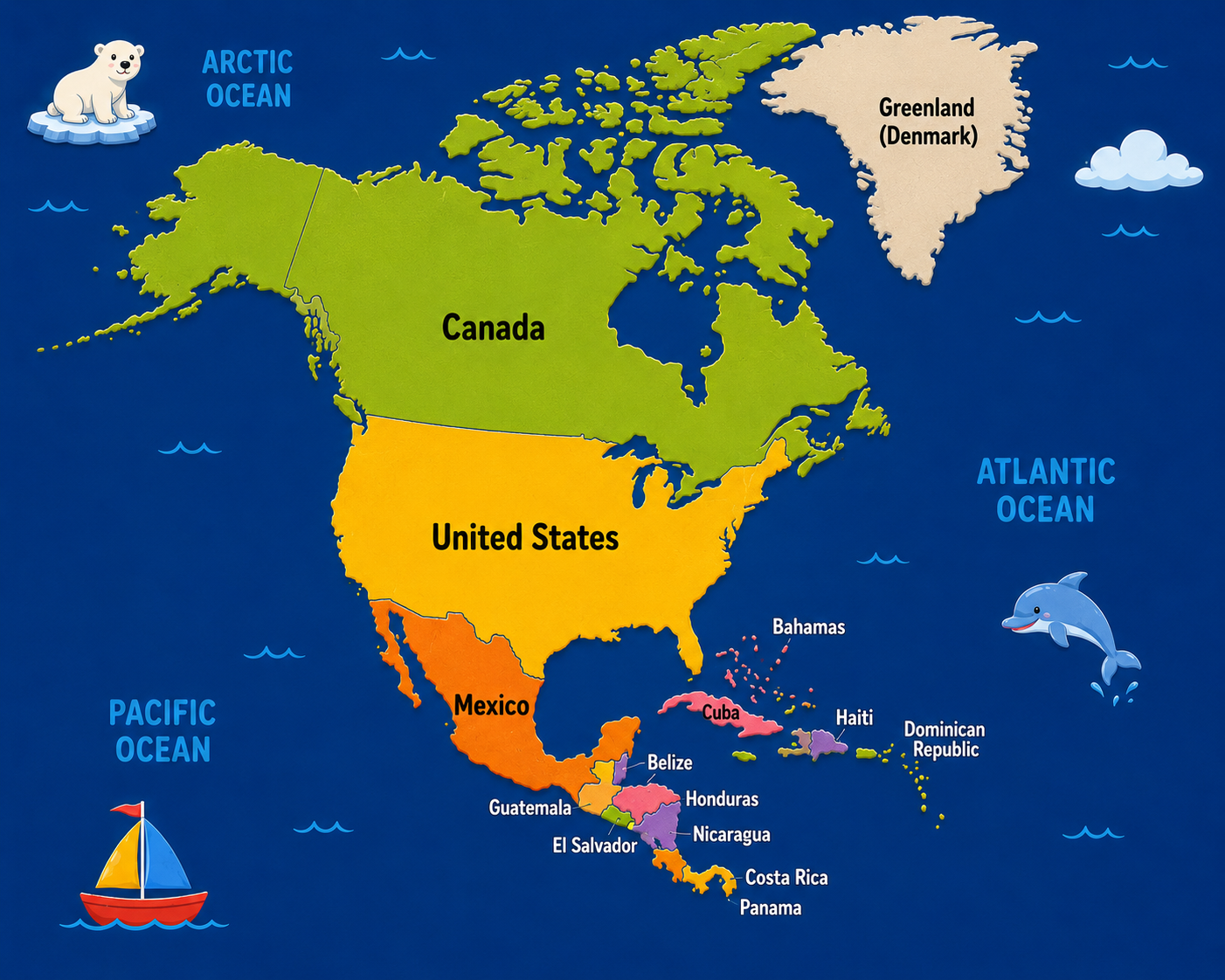 North America fruit origin map